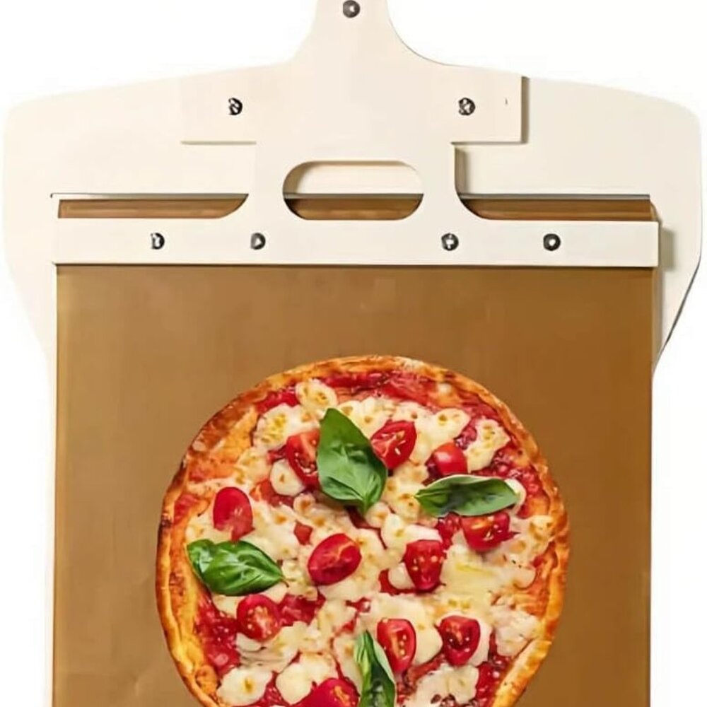 Sliding Pizza Peel Spatula Paddle Wooden Non-stick Shovel with Handle(1 Set)